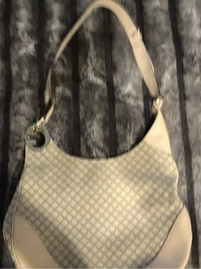 Beige Quilted Hobo Shoulder Bag
